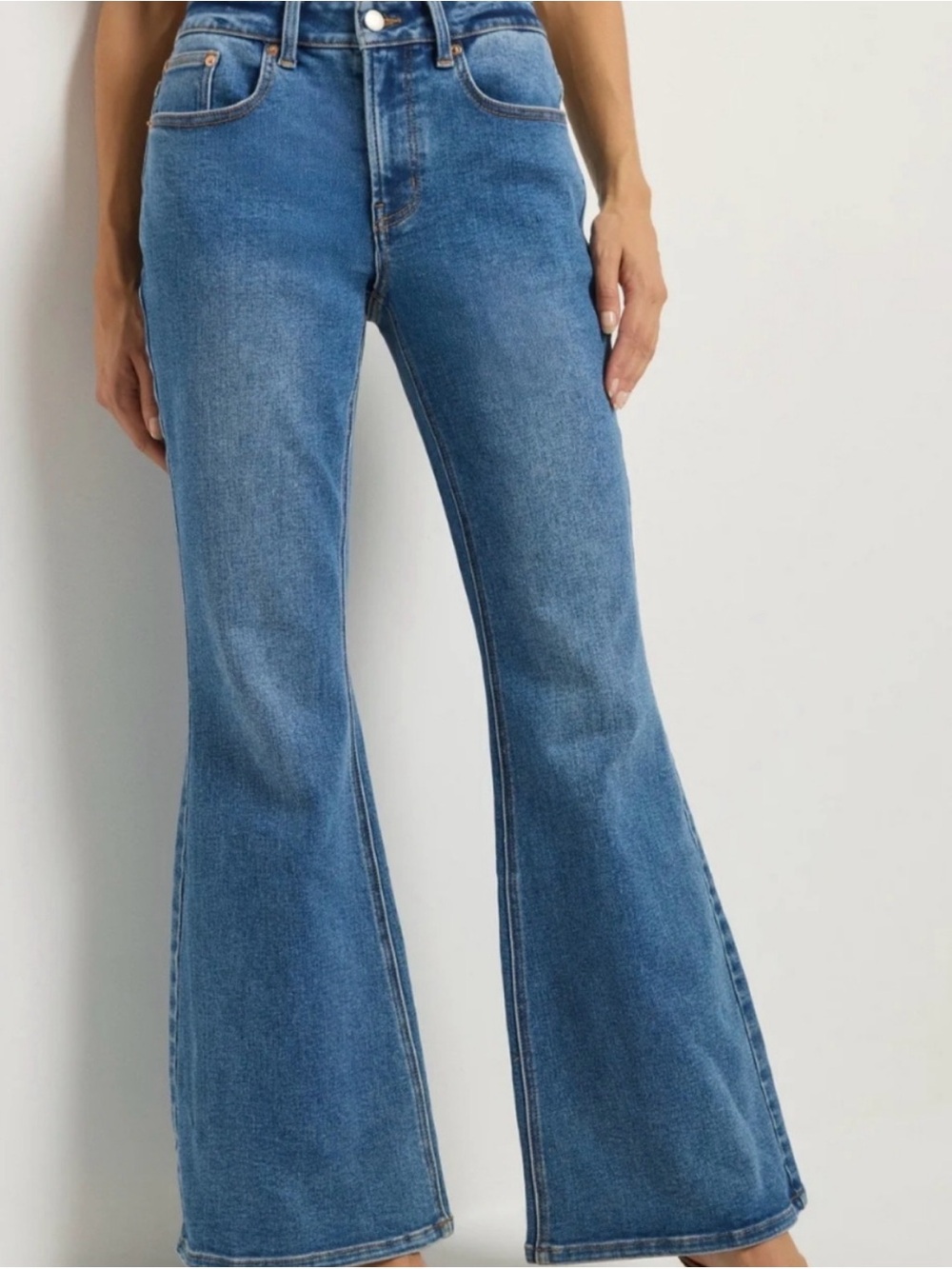 Women's High-Rise Blue Flare Jeans